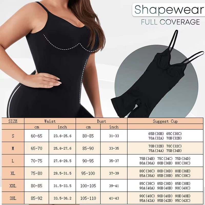 New Hot Bodysuits Full Coverage Shapewear Thigh Slim Body Suit Low Back Body Shaper Backless Jumpsuit Seamless Shapers Slimmer